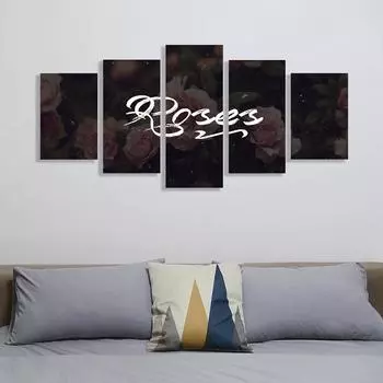 WCIC Новые художественные картины Розы Тема Пентатическая живопись Художественная ткань Домашний фон Украшение стены Подвесная картина