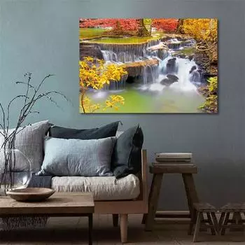 WCIC новые художественные принты, картины, пейзаж, деревья, водопад, художественная ткань, домашний фон, украшение на стену, подвесная картина 30cm*42cm