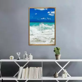 WCIC новый фон с прозрачной водой, декоративная живопись, художественная ткань, домашний фон, украшение на стену, подвесная картина 15cm*21cm