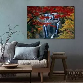 WCIC Новый Глубокий Лес Водопад Художественная Ткань Домашний Фон Украшения Стены Живопись Подвесная Картина 21cm*30cm