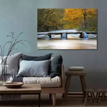 WCIC новый каменный путь водопад художественная ткань домашний фон украшение стены живопись подвесная картина 21cm*30cm