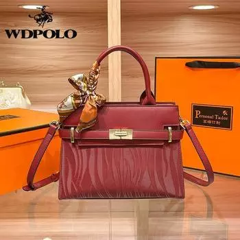 WDPOLO красная гофрированная свадебная сумка, свадебная сумка, сумка для мамы, новинка 2023 года, сумка большой емкости с тиснением M