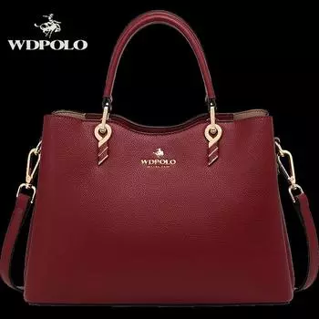 WDPOLO Новая свадебная сумка среднего возраста, красная сумка, атмосферная женская сумка, женская сумка большой вместимости 8809