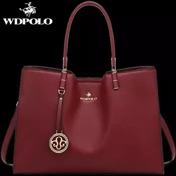 WDPOLO Сумка для мамы, новинка 2023 года, свадебная сумка среднего возраста, красная сумка, атмосферная женская сумка большой вместимости для свекрови M