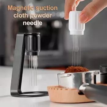 WDT Tools Кофейный игольчатый распределитель Магнитный выравниватель Мешалка с подставкой Для портафильтра Эспрессо-машины Аксессуары для бариста белый