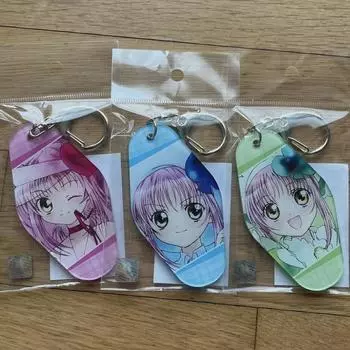 (насыпной) Мы продаем двухсторонний акриловый брелок для ключей Cachet Pale Tone со сменным символом.