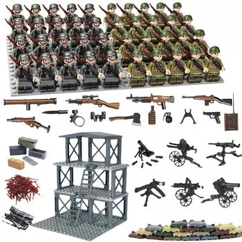 Weapons And Equipment, Watchtowers, Mortars, Compatible Howitzers, Puzzle BuildingBlocks, Minifilm Toys One Size