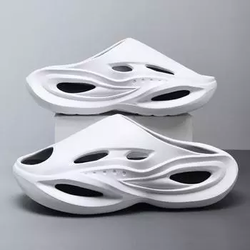 Wear cool slippers outside the new eva sports wear cool slippers removable non-slip thick-soled slippers men s comfort 36-37 белый