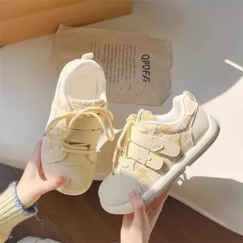 Wear flat-bottomed candy-colored casual shoes, autumn new Velcro women s shoes, fashion dopamine board shoes 35