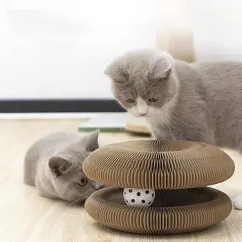 Wear resistant crumb cat toy organ cat scratchboard self - high funk toy Leather ball energy consuming cat scratch toy