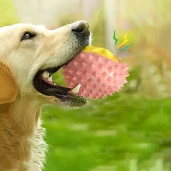Wear Resistant Dog Molar Toy Bite Resistant Dog Chew Toys Dog Squeaky Toys Cleaning Teeth розовый