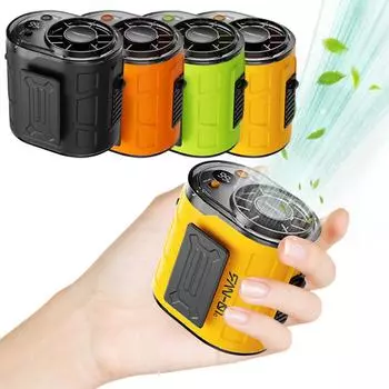 Wearable Belt Fan 100 Speeds Mini Waist Fan 24H Working Time Personal Hands-free Fan for Outdoor Jobsite Farms Traveling Fishing оранжевый