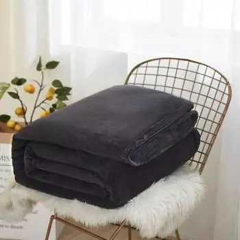 Носимое одеяло, однотонное, ультра-толстое, износостойкое, можно стирать в стиральной машине, не выцветает, теплое, уютное светло-синий