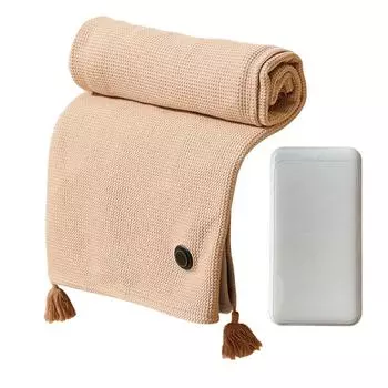 Wearable Heating Electric Blanket Shawl with 5000mAh Power Bank USB Heated Blanket Shawl Heated Shawl for Home Office Green