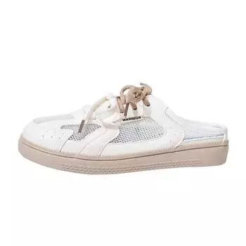 Wearing a bag head and half slippers, glacier blue pedal, refreshing summer new lazy shoes women 35