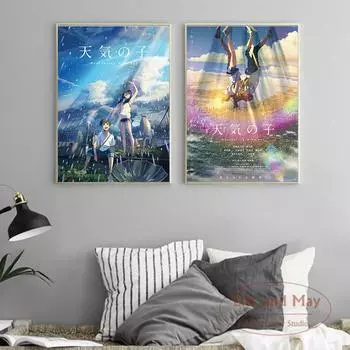 Weathering With You Япония анимационный фильм холст печатная живопись настенные панно домашний декор плакаты и принты художественное украшение 21cm30cm NoFrame