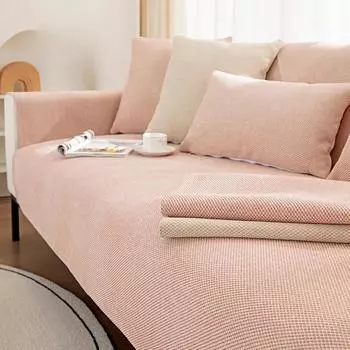 weave Cotton Soft Linen Sofa Towel Solid Color Couch Cushion Comfortable Non Slip Sofa Towels Versatile Living Room settee cloth 70x70cm 1pcs