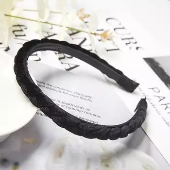 Weaving Hairbands Women Braided Velvet Headbands Hair Hoop Bands Elastic Fashion Bezel Non-Slip Headdress Bezel Hair Accessories