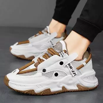 Weaving student outdoor shoes low thickness breathable personalized sports spring leather surface casual shoes casual soles lace up help flying sh 39