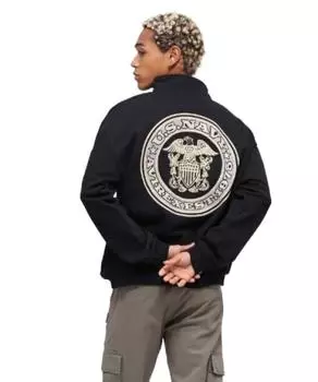 WEB Limited HALF ZIP FATIGUE SWEAT Толстовка Fatigue Sweat с застежкой-молнией на половину длины L 010 Черный [Avirex] Мужская 783-4232009