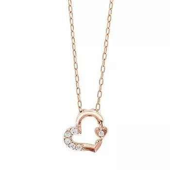 WEB limited K10 розовое золото бриллиантовое колье в форме сердца [Ester] 0442-8545-0013-0000