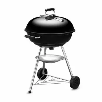 Weber Barbecue Diameter Compact For Bonfire Stand Japanese Product 10 Year Thermometer Included 1321308 Black Stove, 57cm, Kettle, Charcoal, Camping, чёрный