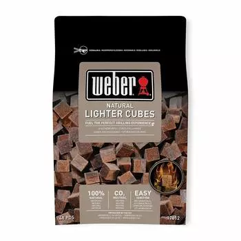 Weber Barbecue Stove BBQ Grill Fire Lighter Natural Material Lighting Cubes 48 Pieces Genuine 17612 100% [Japanese Product]