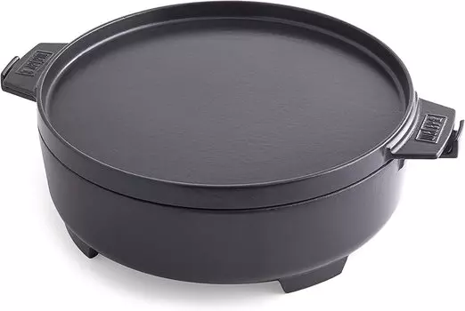 Weber Dutch Oven Duo Grill Plate Cast Iron Year [2 Warranty] чёрный