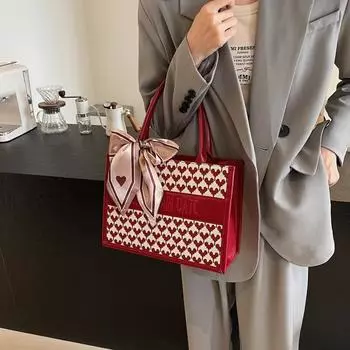 Свадебная сумка высокого класса, свадебная сумка 2024 года, новая красная свадебная сумка, модная иностранная сумка-мессенджер в сетку с тысячью птиц 30*10*22 бордовый