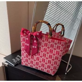 Wedding bag Large capacity Mother s Day bag Women s atmosphere Usually available red envelope Red wedding women s bag Bridal bag розовый