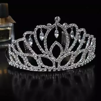 Аксессуары для свадебного платья Свадебная корона Стразы Головной убор Цветок, Модный головной убор из кристаллов