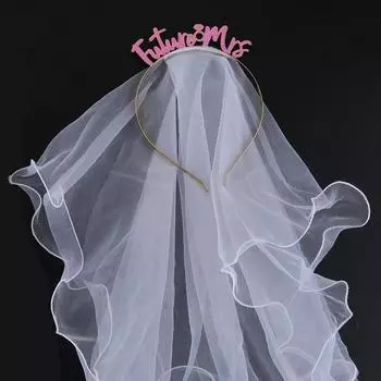 Wedding party color dripping oil letter headband veil crown color party bachelorette party veil headdress