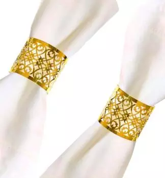 Wedding Reflective Leaf Western Silk Scarf Clasp Wedding Party Napkin Ring Paper Clasp Napkin Rings Wedding Table Decoration 50p