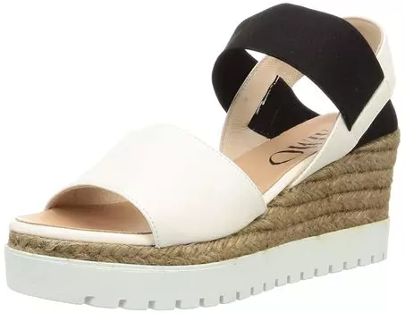 Wedge Sandals Elastic Double Sole Sandals White cm 2E [Gaimo] Women s 24.0 белый