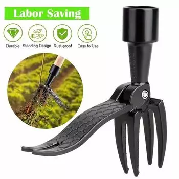 Weeding Head Replacement Claw Foot Pedal Weed Puller Tool for Garden with Non-Slip Metal Front Claws Lawn Accessory Weeders