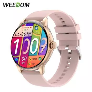WEEDOM 1,43-дюймовый HD Amoled-экран, Bluetooth-вызов, женские умные часы, индивидуальный циферблат, IP67, водонепроницаемые умные часы, фитнес-трекер для Android и IOS HK49