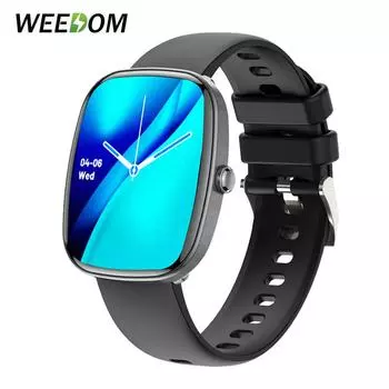 WEEDOM 1,83-дюймовый TFT-экран мужские Bluetooth-звонки умные часы спортивный фитнес голосовой помощник монитор сердечного ритма женские умные часы Android IOS