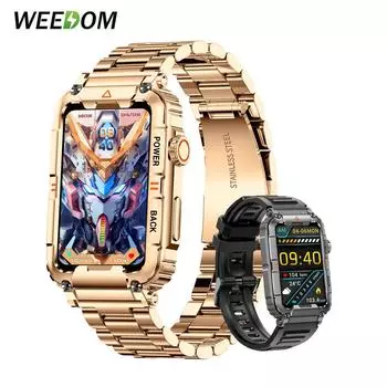 WEEDOM Bluetooth Call Смарт-часы Мужчины AI Голосовой помощник Сердечный ритм Водонепроницаемые умные часы Пользовательские циферблаты Спортивный браслет для Android IOS