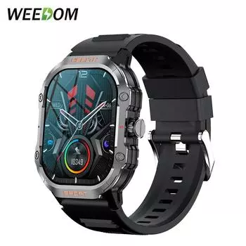 MEVADEN 2,01-дюймовый Amoled экран Bluetooth вызов умные часы мужские спортивные фитнес-трекер умные часы для Android IOS калькулятор зелёный