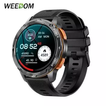 WEEDOM новые мужские 1,43-дюймовый Amoled-экран, Bluetooth-вызов, умные часы, монитор сердечного ритма, спортивный фитнес-трекер, умные часы для IOS Android