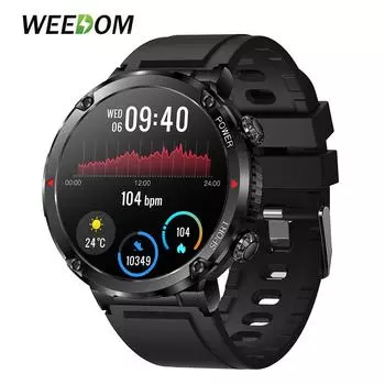 WEEDOM новые уличные военные часы Bluetooth с вызовом SmartWatch IP68 водонепроницаемый спортивный браслет 400*400 экран 600 мАч большая батарея