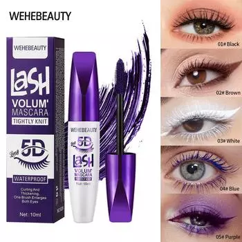 WeheBeauty 5D цветная водостойкая неразмазывающаяся густая тушь для ресниц 10ml синий