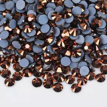 Weichen Новый круглый резиновый низ цветной бриллиантовый чехол для мобильного телефона сделай сам дизайн ногтей стразы стеклянные ювелирные изделия аксессуары SS30# -288pcs розового золота