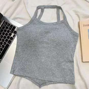 Weight Lifting Fairy Yoga Vest Women s Top Quick-Drying Beauty Back Sling Sports Underwear Belt Chest Pad Workout Clothes Bra Grey Free size (40.00kg -65.00kg)