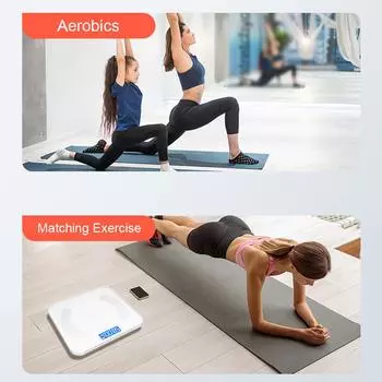 Weight Scale Bluetooth-Compatible Auto Recognition Body Composition Analyzer with Smartphone APP Wireless Digital Bathroom Scale чёрный