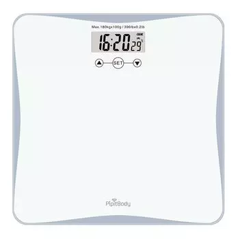 Weight scale with alarm health weight alarm PipitBody PipitBody weight alarm weight tempered digital just automatic power white function, meter,