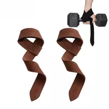 Пояс для тяжелой атлетики, подъемные ремни из искусственной кожи, подъемные ремни для запястий, пояс для тяжелой атлетики для тренажерного зала, поддержка становой тяги для кроссфита чёрный