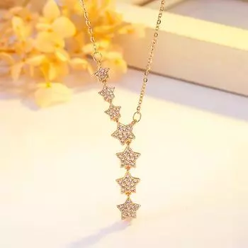 Weihua Star Кисточка Ожерелье Сладкий Дизайн Фея Цепочка на Ключицу Темперамент Подарок Подруге