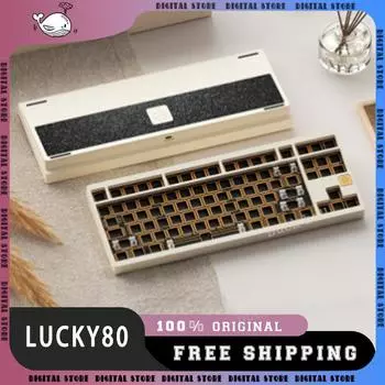 Weikav Lucky80 Механическая клавиатура Комплекты Tri Mode Беспроводная Bluetooth Игровая клавиатура Комплект Алюминиевый сплав ПК Киберспорт Персонализация Подарок
