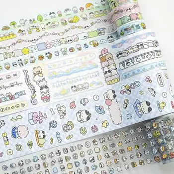 WeInnove Sticker Washi Tape Set Cute Cat Pattern Masking 8 Rolls for DIY Handmade Cute Decorative Photo Guru Neko - Tape, Stylish, (65mm/15mm Width,